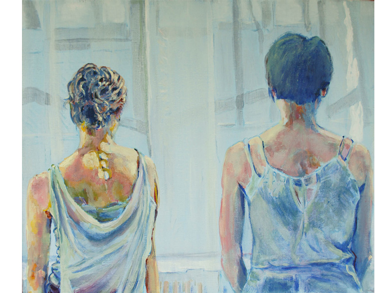 Two women at the window 1